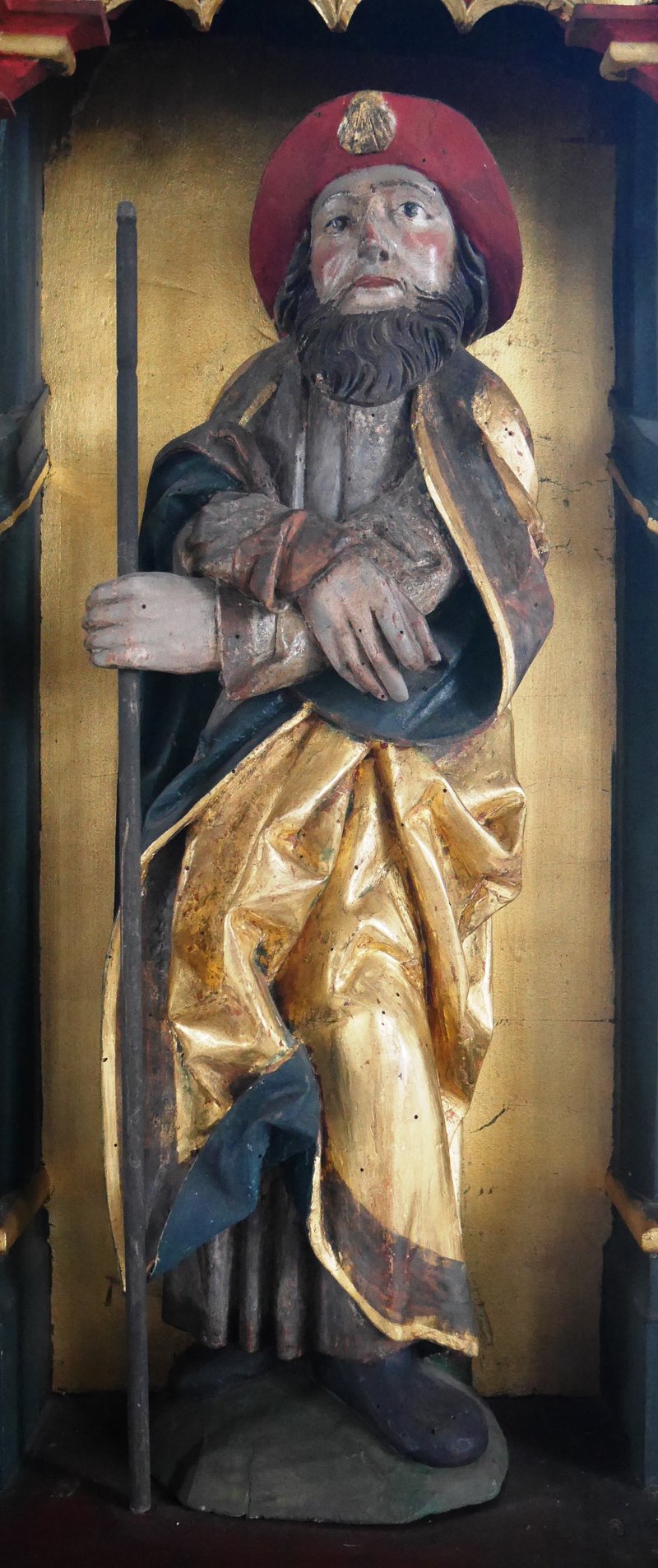 Figur nach Trockenreinigung, Fassungsfestigung, Retusche