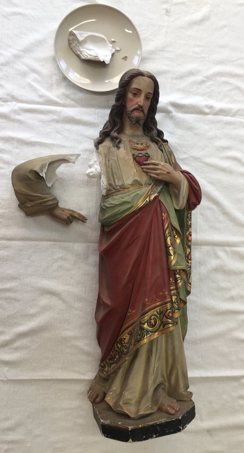 Jesusskulptur 1896, Wengerohr/Wittlich, Vorzustand